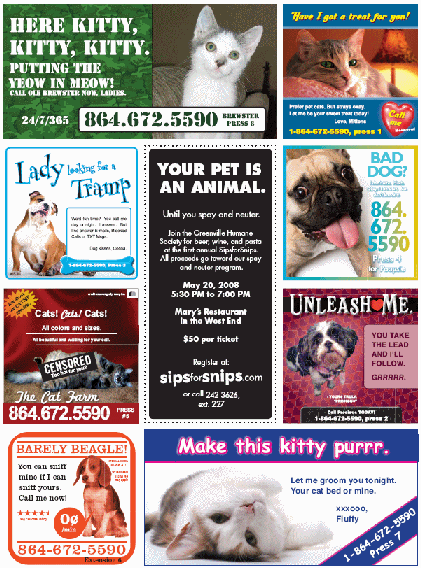 Greenville Humane Society Ad