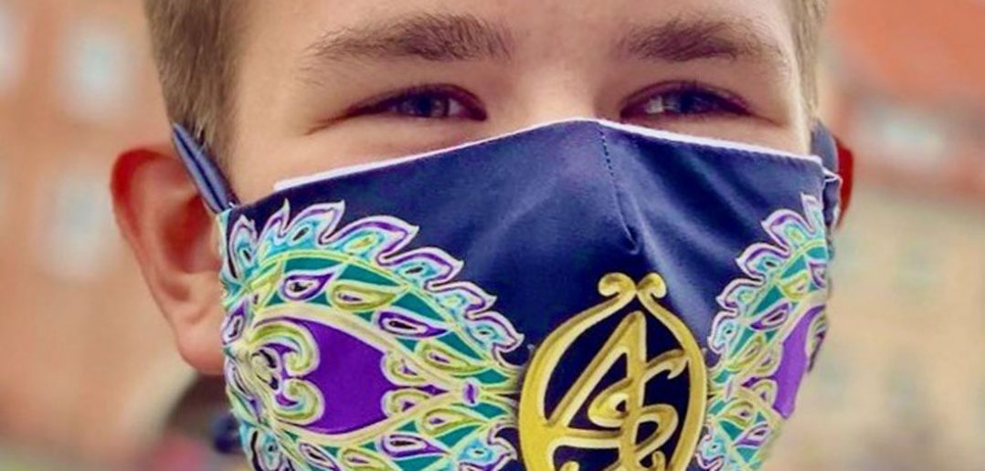 young man wearing an antonio stafano mask