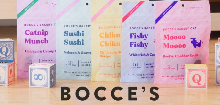 5 bags of cat treats from bocce's bakery