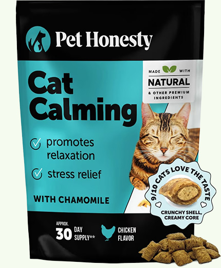 a pouch of pet honesty cat calming chews