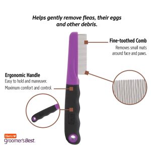 Diagram of the Hartz Flea Comb for Dogs and Cats