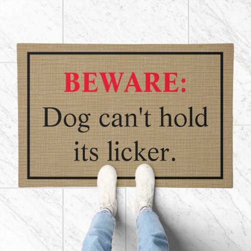 funny dog door mat