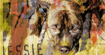 portion of jessie dog artwork from artist