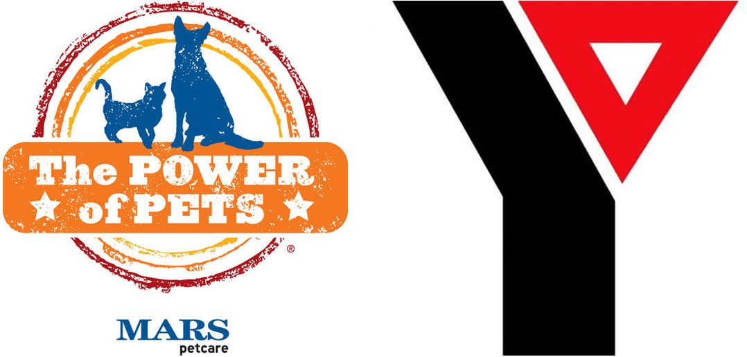 Mars Power of Pets Logo and YMCA logo