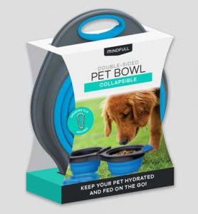 double sided collapsible pet bowl