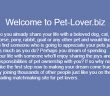 welcome message to pet lovers